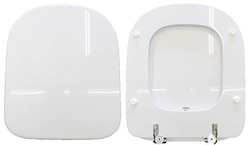HYDRO HOME Copriwater Compatibile DOLOMITE GEMMA 2, Tavoletta Wc In Legno Rivestito In Poliestere, Resistente, Asse Wc Colore Bianco MADE IN ITALY