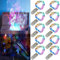 Led-Lichterkette, Batteriebetrieben, 1 M, 10 Leds, Silberfarbener Draht, Kaltweiß, Wasserdicht, Sternenform, FüR Weihnachten, Party, Schlafzimmer, 10 StüCk
