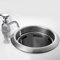 Artist Unknown Stainless Steel & Brass Dipper Well Faucet Sink, Undermount, Rectangular, 17.6*28.3*3.8 cm / 6.9*11.1*1.5 in, Silver, Self-Rimming, 1 Hole, For Washing Coffee Spoon, Ice Cream Spoon
