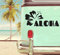 Aloha Blume Aufkleber Sticker Decal Vinyl für Camper, Wohnmobil, Wohnwagen, Auto, Motorrad, Koffer, Fahrrad, Notebook und mehr