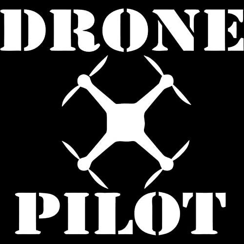 SCSHY Auto-Aufkleber 15X13.9Cm Drone Pilot Individualisierung Auto-Styling Autoaufkleber Vinyl Aufkleber Schwarz/Silber