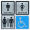 ecalidad 4 x SEÑAL CARTEL ASEO WC BAÑO DISCAPACITADOS SILLA DE RUEDAS - 4 CARTELES - SEÑOR - SEÑORA - MIXTO - DISCAPACITADOS