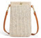 Siyecioa Handytasche Zum Umhängen Damen, Umhängetasche Damen Klein, Strohtaschen für Frauen Crossbody Strand Tasche, Fashion Handy Schultertasche mit Langem Gurt für Damen Mädchen (Aprikose)