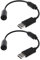 Jedihra 2 Pack Replacement Dongle USB Breakaway Cable for Xbox 360 Wired Controllers, Extension Adapter Cable for Xbox 360 (2, 2 Pack Black)