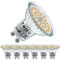 EACLL GU10 LED Warmweiss 6.5W Ersetzt 100W Halogen Leuchtmittel, 6er-Pack. 730 Lumen 3000K Birnen, AC 230V Flimmerfrei Strahler, Abstrahlwinkel 120° Spot, Nicht Dimmbar Kürzer Reflektorlampen
