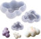 LATRAT Lot de 3 moules en silicone pour bougie en forme de nuage, parfaits pour les décorations de bricolage, les fondants, les bougies parfumées, la cire de soja, le savon, le plâtre