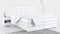 MKS MEBLE Boxspringbett 180x200 mit Bettkasten und Matratze H3 - Boxbett - Weiß Kunstleder - ERNI King