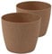 Tymar Blumentopf, 2er-Pack, Runde Form, Übertopf ((2pack) Holz, ø 10 cm)