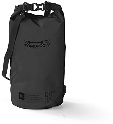 #DoYourOutdoor Where Tomorrow Dry Bag Tasche 10L schwarz | Wasserdichter Rucksack | Wasserfester Beutel & Packsack | Drybag ideal für Boot, Kajak, Angeln und Camping