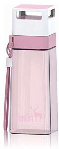 Tograt Water Bottle Sports Water Bottles Magic Cube Design Drink Bottle 500ml Capacity Transparent Protable Outdoor Camping Sports Water Bottles Water Jug Drinking Bottle (blue : Pink, Size : 500ML)