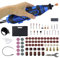 Drehwerkzeug 135W Multifunktionswerkzeug mit Flexiblem Schaft, Mini-Winkelschleifer Set mit 80 Zubehörteilen, 6 Variable Drehzahleinstellung zum Fräsen, Trennen und Gravieren und DIY-Kreationen