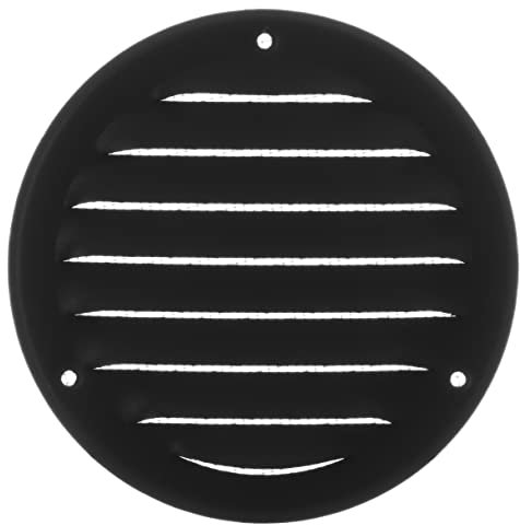 Steinberg14 Grille d'Aération Ronde 100mm - Anthracite avec Maille de Protection - Grilles de Ventilation - Registre d'évacuation d'air