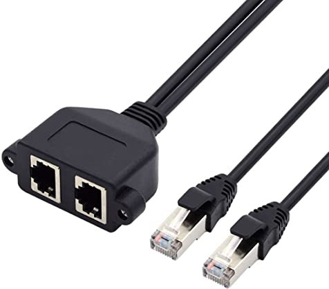 chenyang CY RJ45 8P8C Cat6 macho a hembra LAN Ethernet Cable de extensión de red Dual Puertos FTP STP UTP con agujeros de montaje en panel