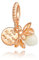 BEEUVIP Rosa Oro luccicante lucciole Charm per bracciali, ciondoli in argento 925, perline per collane, per la festa della mamma, compleanno, regalo di Natale