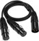 MEIRIYFA XLR Splitter Cable 1 Male to 2 Female Microphone Cable, 3Pin XLR to Dual XLR Balanced Patch Y Mic Audio Adapter Cable - 80CM