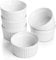 Samsle 6 oz Ramekins Set of 6, Porcelain Ramekins Dishes for Creme Brulee,Souffle, Lava Cakes, Pudding, Custard Cups for Baking and Dipping,Oven Safe, White 3.7 inch