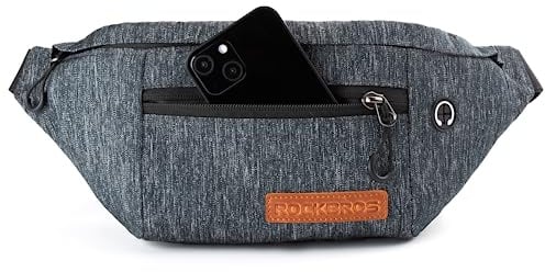 ROCKBROS Bauchtasche 1,5L, Gürteltasche mit Verstellbarem Gürtel | Bauchtasche für Damen Herren, für Radfahren, Laufen, Joggen, Reisen, Outdoorsport