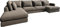 DELIFE Wohnlandschaft Isla Bouclé Schlamm 430x225 cm Ottomane Links
