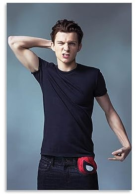 NgAnoh Poster auf Leinwand, Motiv: berühmte Schauspieler Tom Holland, dekorativ, Schlafzimmer, modernes Zuhause, 50 x 75 cm