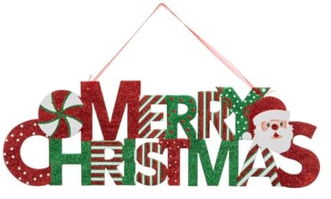 FEERIC LIGHTS & CHRISTMAS - Cartel Colgante Merry Xmas 57cm