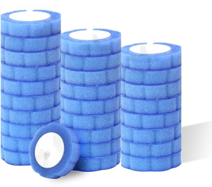 28pcs Brosse de Toilette jetable, Recharge jetable, Têtes d'Eponges de Nettoyage de Toilette, Nettoyage Multifonctionnelle à 360 Degrés pour Toilette, Convient pour Brosse de toilette sur pied