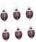 Amosfun 6St 6 cm Feiertagsparty-Sportfans-Enthusiasten-Weihnachtsball-Dekorationsanhänger-Basketballball Weihnachtskugelverzierung Fußball Sportbälle Weihnachtsbaum im Freien Ornament 6cm