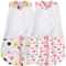 BSTOPPT Baby-Wickelsack für Neugeborene, 3–6 Monate, 3-fach verstellbar, tragbare Decke, 100 % Viskose-Baumwolle, Wickelschlafsack, TOG 0,5 (Herz und Blumen)