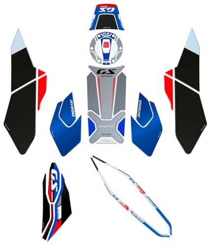 Resin Bike Kit Aufkleber Motorrad Kompatibel Mit BMW R 1300 GS Trophy 2023-2026. Schutz Motorrad Tank-Schutzfolie vor Stößen und Kratzern. Kit Aufklebersatz 3D-Harzklebstoff - Stickers Made in Italy