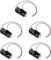 YINETTECH Lot de 5 boîtes de piles 14250 ER14250 support de batterie 1/2AA 3,6 V avec fils de câble de 150 mm noir et rouge