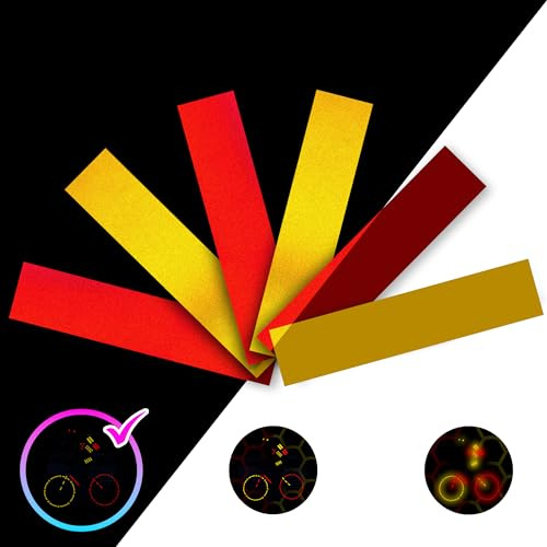 LOOM Reflective Stickers Kit (6pcs YelRed)• Nighttime Safety Waterproof Self-Adhesive Decals for Helmets, Skateboard, Bike, Scooter, E-Bike, Motorcycle & Strollers • Bright Colors | Durable German ORAFOL reflective strips with permanent adhesive for helmets, cars, bikes and trailers; made for outdoor use