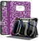 Supveco Case for iPad Pro 11 Inch (M4) 2024 with Pencil Holder-[Support Apple Pencil Charging+Auto Wake/Sleep],Premium Folio Stand Case with Slim Soft TPU Back Cover for iPad Pro 11 Inch-Book Purple