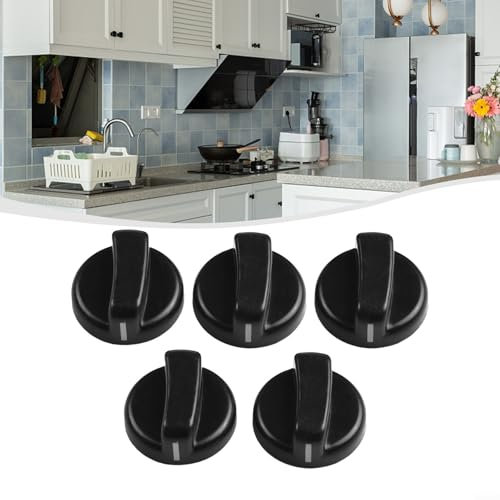 5 Pcs Gas Stove Knob, 8Mm Switch Control Stove Adaptors Knobs,Cooker Replacement Knobs,Oven Switch Cooking Control Knobs For Kitchen Cooktop