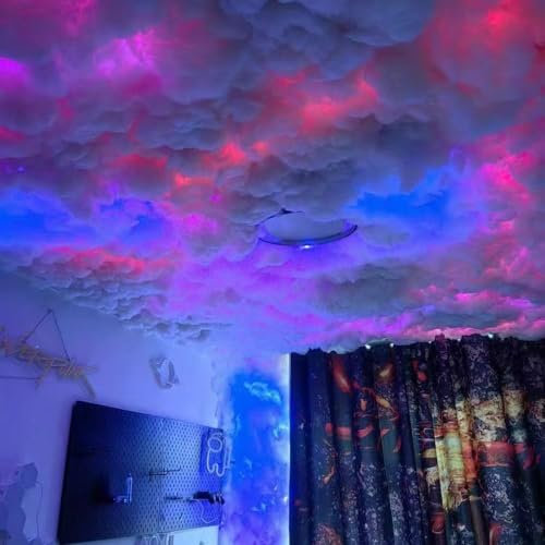 BALAMLB LED Nuage Plafond Moelleux RGB - Lampe De Tonnerre 3D Pour Le Salon, La Fenêtre 2m - Gaming