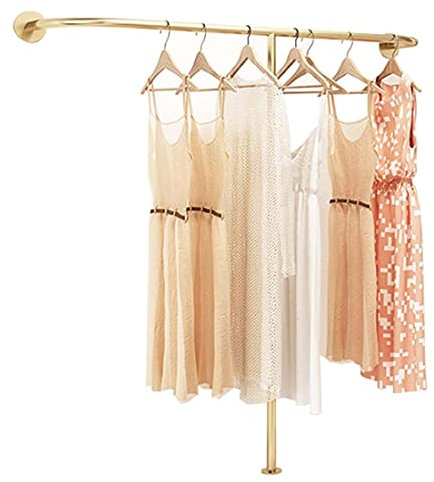 Porte-manteau mural en métal avec cintres ronds personnalisables pour magasin de vêtements, solution de rangement créative de boutique, 120 cm de hauteur