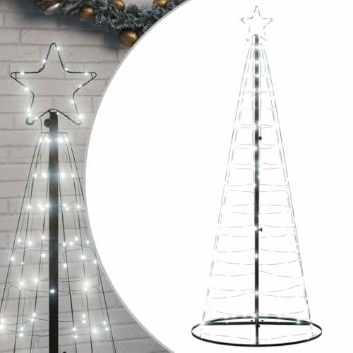 vidaXL LED Weihnachtsbaum 200 LEDs Kaltweiß 182 cm