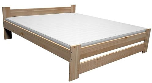Best For Home - Massivholzbett | Futonbett | Naturholzbett bettgestell | Hochbett aus 100% Naturholz | kopfteil Bett | Bett mit lattenrost Und kopfteil |Seniorenbett | bettgestell (180x200)
