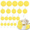Tortendeko Kugeln, 20 Stück Cake Topper Geburtstag Hochzeitstorte Deko Cupcake Decoration für Kindergeburtstag, Baby Shower, Hochzeit (Gelb)