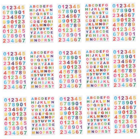 VILLCASE Glänzende Alphabet-buchstabenaufkleber 20er-pack Glitzeraufkleber Alphabet Dekorative Abziehbilder Für Bastelprojekte Zu Hause