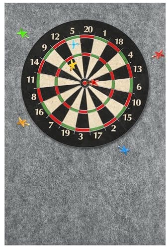 Dartboard Wandschutz – Selbstklebende Dartscheiben Umrandung, Faserplatte für Wandschutz,Dartboard-Umrandung,Darts Area Rückwand – Korkplatten für Dartscheiben (Rechteck)