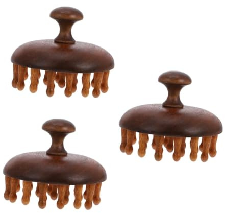 Beavorty 3St Massagekamm für die Kopfhaut hairbrush haarbürsten haar kur slack fleab beheizte Haarbürste Haaröl-Applikatorflasche Shampoo werkzeug Haarkamm aus Holz Entwirrkamm Sandelholz