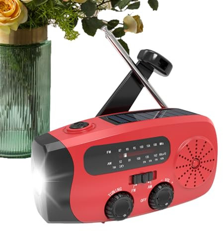 Radio à Transistor | Radio de Survie Rechargeable,Multibandes Énergie Solaire Manivelle USB Lecteur MP3 Polyvalent pour Camping Randonnée Urgence Survie