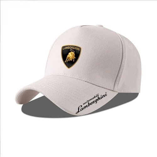 Ruby66 Hut für Lamborghini, Leichte Sommermütze Unisex Mütze für Freizeit und Sportbekleidung Leicht zu reinigen,Beige