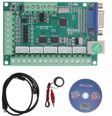 EIMSOAH V 3.25 5-Achsen-Steuerkartenkit, USB-Motion-Control-Controller-Platine Z-Sonde, Graveur-Motherboard, für CNC-Schnitz Gravur-Fräsmaschine 12V Bis 24V