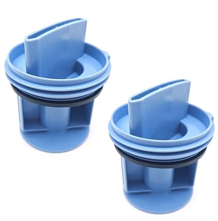 2Pcs Drain Filter 647920 00647920 605010 00605010,Compatible for Bosch,Compatible for Siemens, Washing Machine Drain Pump Fluff Filter Moisture-Proof