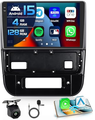 Inefala 4+128G Radio para Peugeot 406 1999-2004 Android 15 con 9'' In-Cell Pantalla con Wireless Carplay y Android Auto Mirror Link Radio FM/RDS GPS WiFi Bluetooth SWC Cámara Inversa
