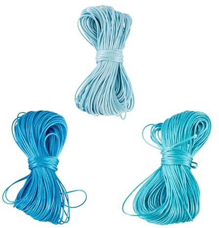 Sparkeads 60M Waxed Polyester Cord 0.5mm Braided Thread Jewelry Beading Rope Macrame String for Friendship Bracelet Necklace Earring DIY Jewelry Making,Dark Turquoise