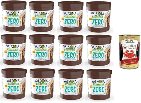 Italian Gourmet Bundle 12 x 200 g + Italian Gourmet Polpa, pflanzlicher Brotaufstrich mit Haselnuss und Kakao, ohne Zuckerzusatz, glutenfrei, ohne Palmöl, natürlich laktosefrei, 2400 g
