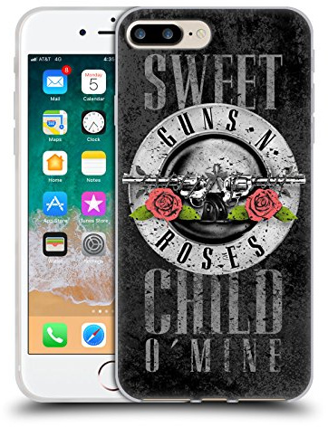 Head Case Designs Offizielle Guns N' Roses Sweet Child O' Mine Vintage Gel Handyhülle Hülle [Militärischer Schutzgrad] Kompatibel mit Apple iPhone 7 Plus/iPhone 8 Plus