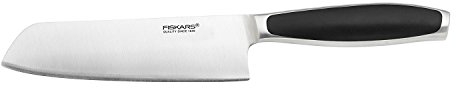 Fiskars 1016465 Coltello Santoku 17 cm Royal Asiatica Art, Acciaio Inossidabile, Nero