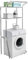 BAOYOUNI Scaffale sopra Lavatrice con 2 Ripiani Mobile Portaoggetti per Toilette WC Organizer per Scaffale Salvaspazio da Bagno Multifunzionale Mensola, Larghezza Regolabile 62-101cm, Bianco